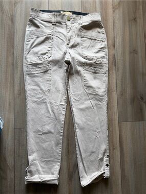 Democracy Beige/Taupe Track Pants with Cargo Pockets